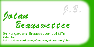 jolan brauswetter business card